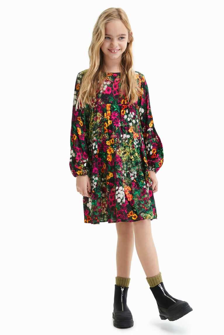 Desigual Floral print Elbise Kiz Çocuk | 268935-BZK