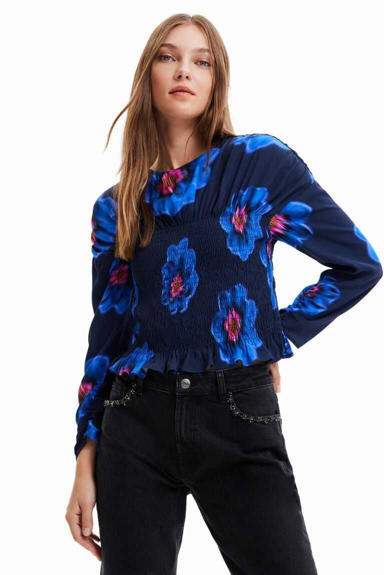 Desigual Floral ruched blouse Üstler Kadın | 258034-KWV