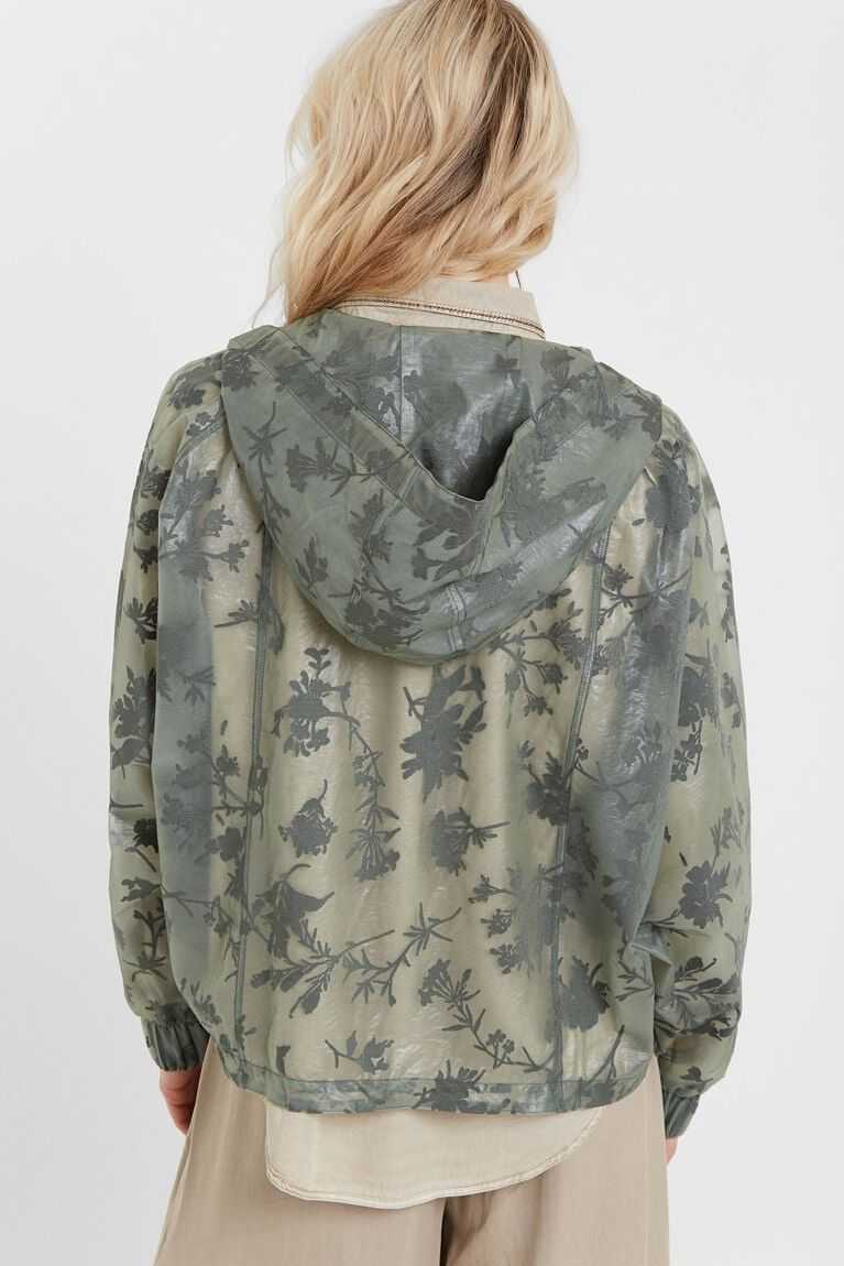 Desigual Floral transparent windbreaker Ceket Kadın | 178653-ZEL