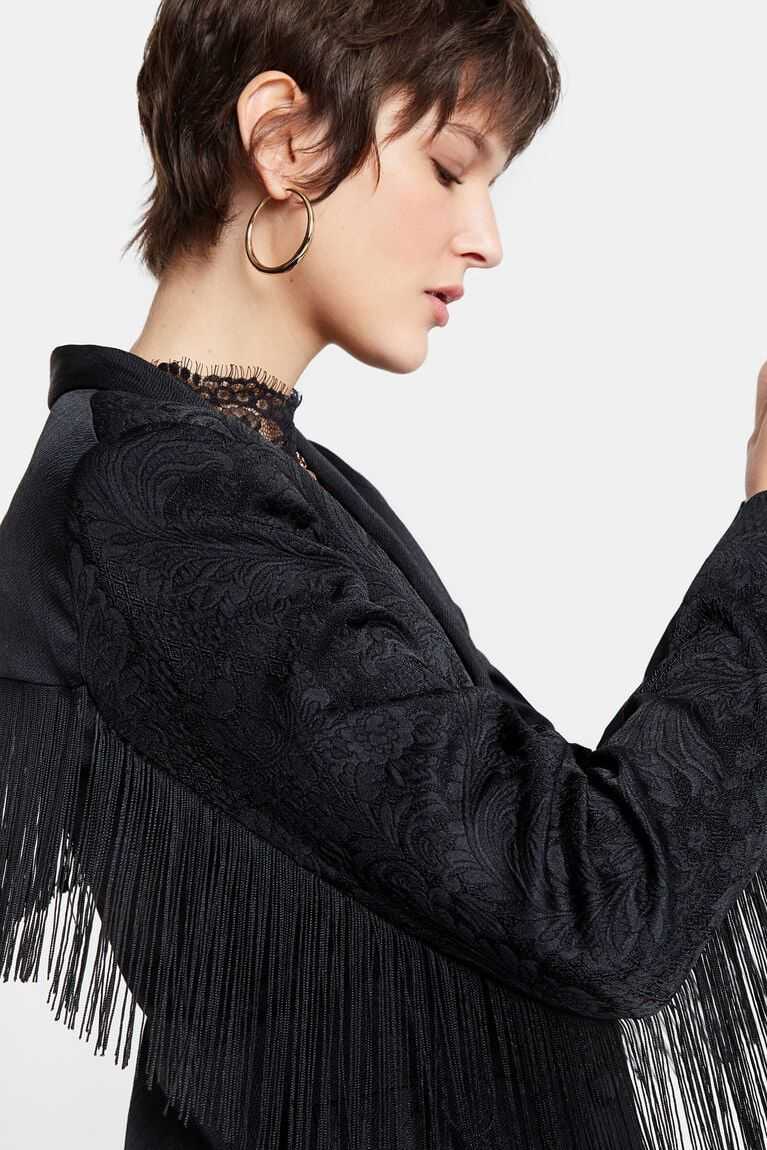 Desigual Fringed jacquard blazer Ceket Kadın | 926075-GCX