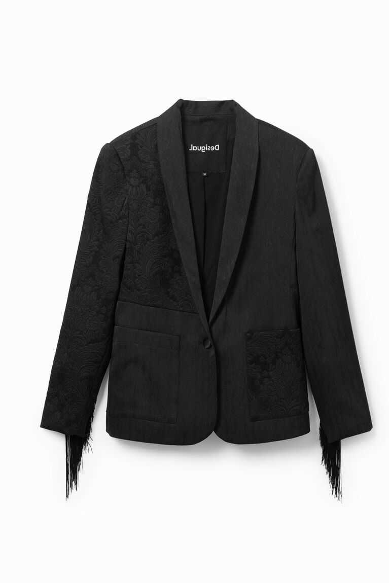 Desigual Fringed jacquard blazer Ceket Kadın | 926075-GCX