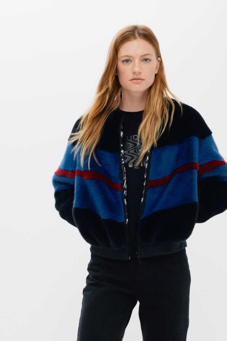 Desigual Fur-effect bomber Ceket Kadın | 140723-SIW