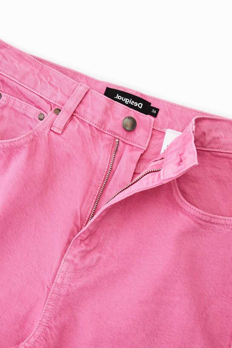 Desigual Geniş-leg Pink Panther Kot Pantolon Kadın | 734602-AQE