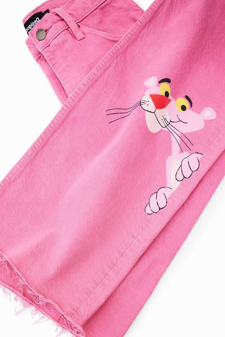 Desigual Geniş-leg Pink Panther Kot Pantolon Kadın | 734602-AQE