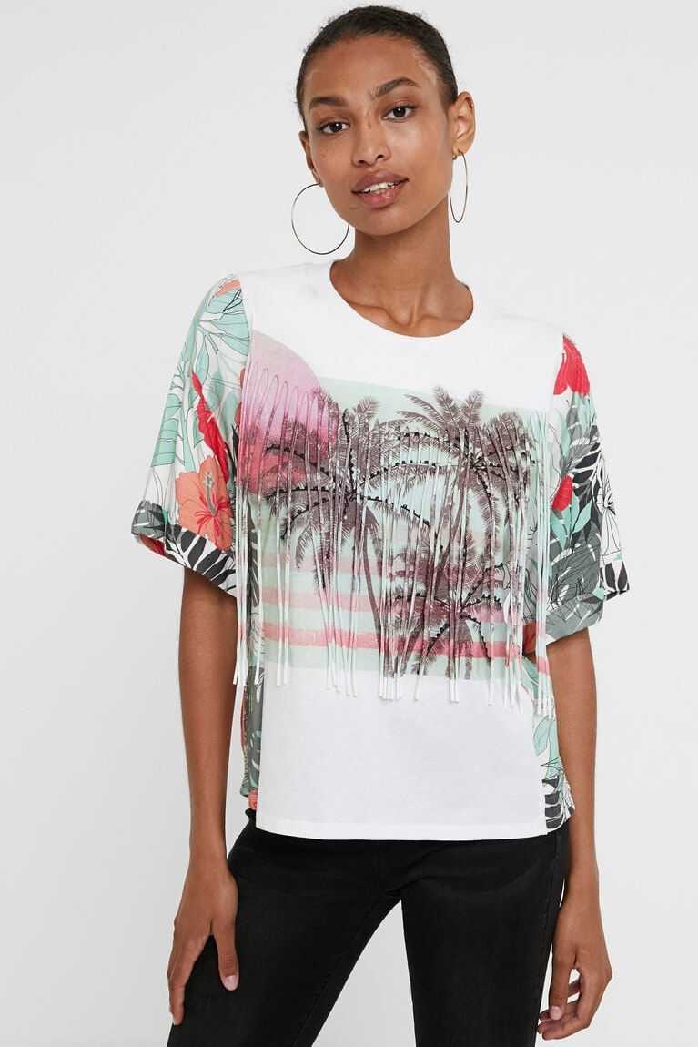 Desigual Hawaiian with fringe Tişört Kadın | 086754-MEH