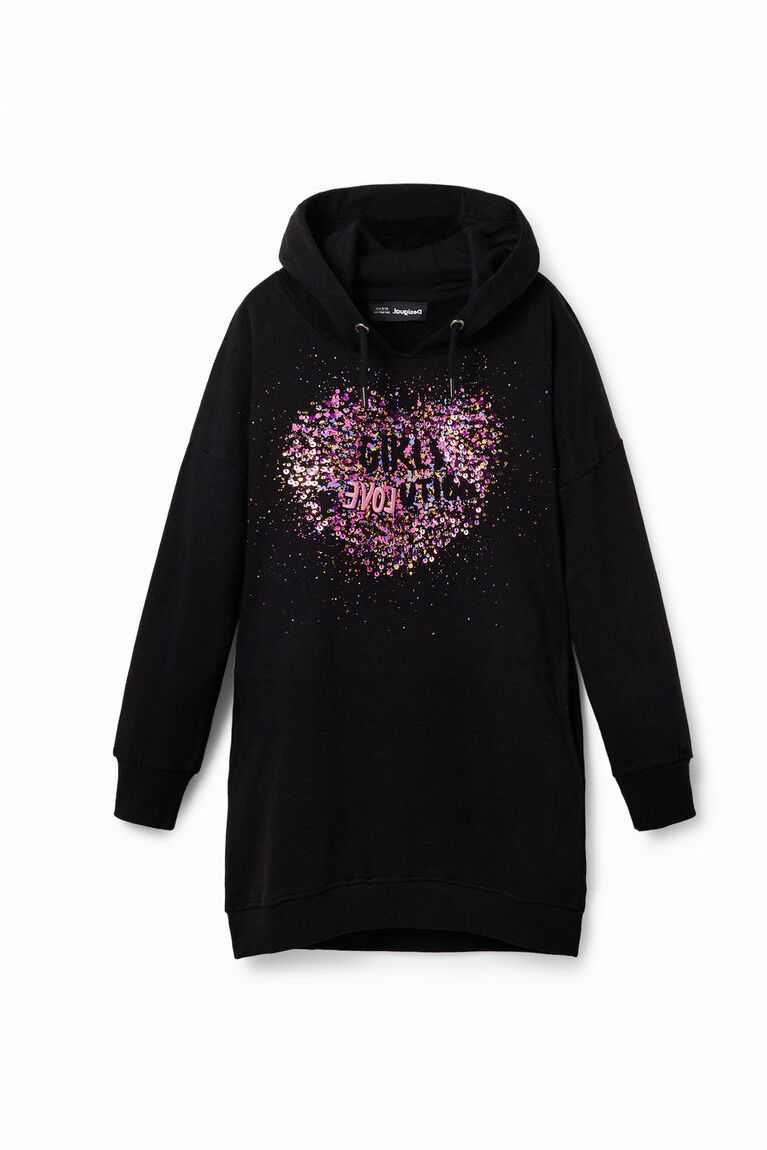 Desigual Heart sweater Elbise Kiz Çocuk | 169473-BLK