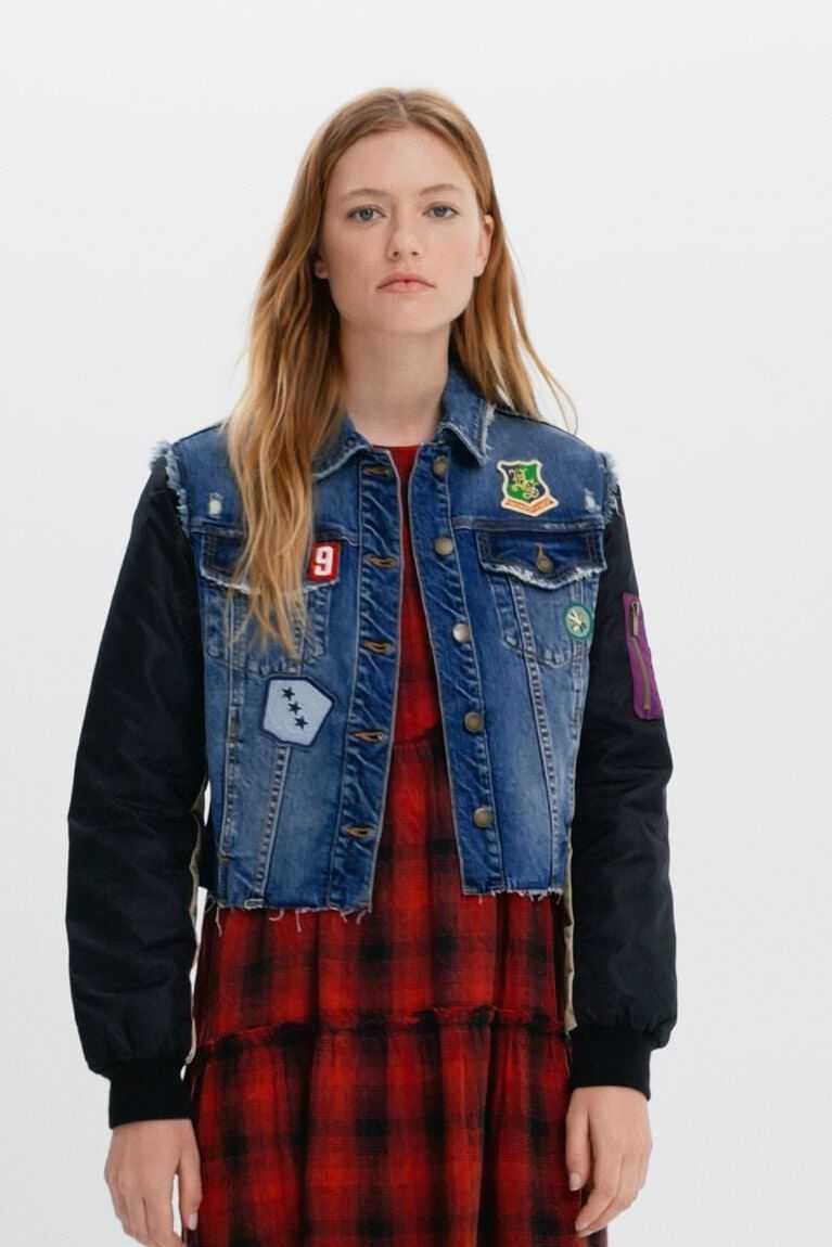 Desigual Hibrit denim bomber Ceket Kadın | 016953-PWK