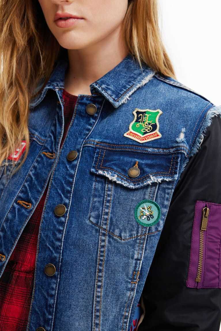 Desigual Hibrit denim bomber Ceket Kadın | 016953-PWK