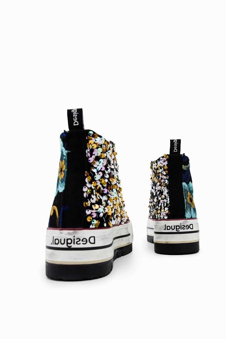 Desigual Jacquard platform high-top Spor Ayakkabı Kadın | 549182-PHQ