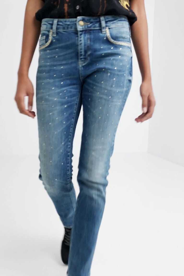 Desigual Jeans with studs Kot Pantolon Kadın | 465930-HYA