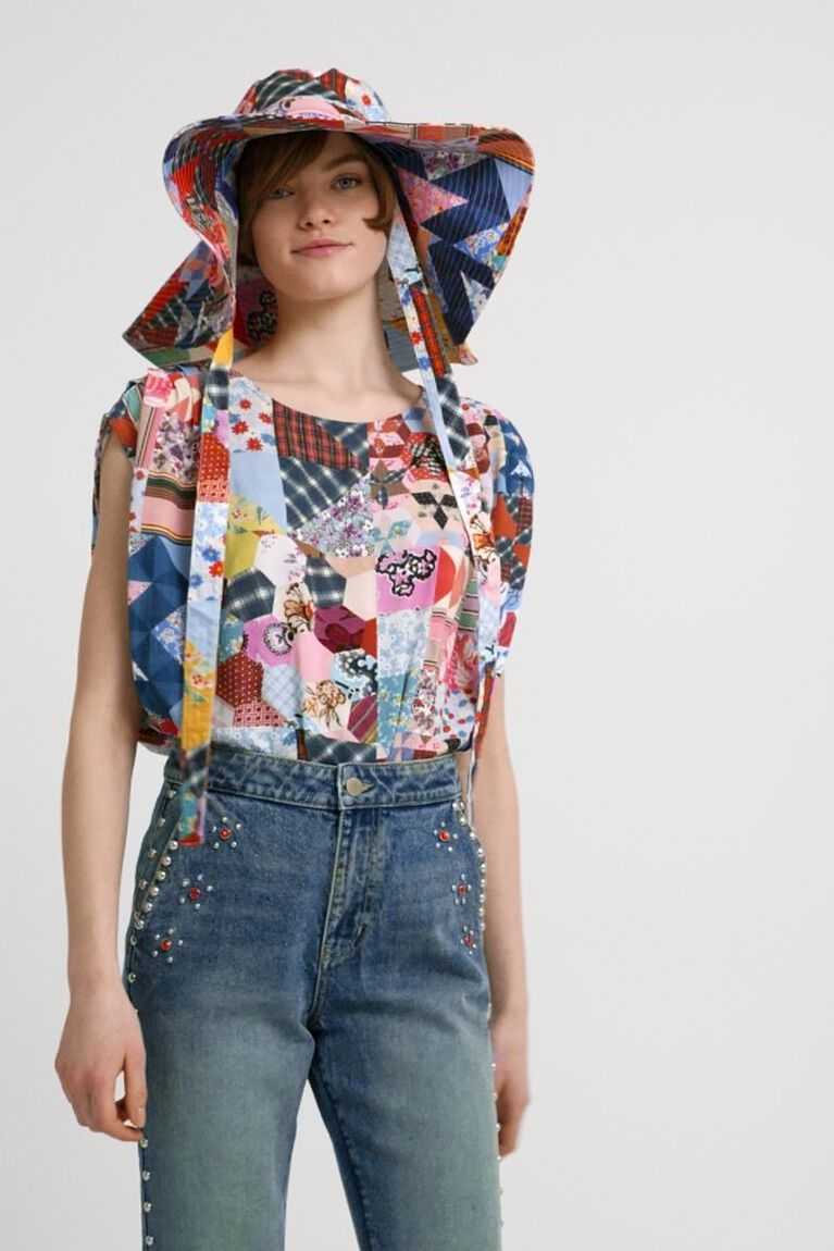 Desigual Johnson Hartig patchwork bodysuit Üstler Kadın | 627519-XWA