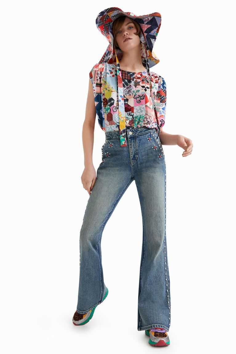 Desigual Johnson Hartig patchwork bodysuit Üstler Kadın | 627519-XWA