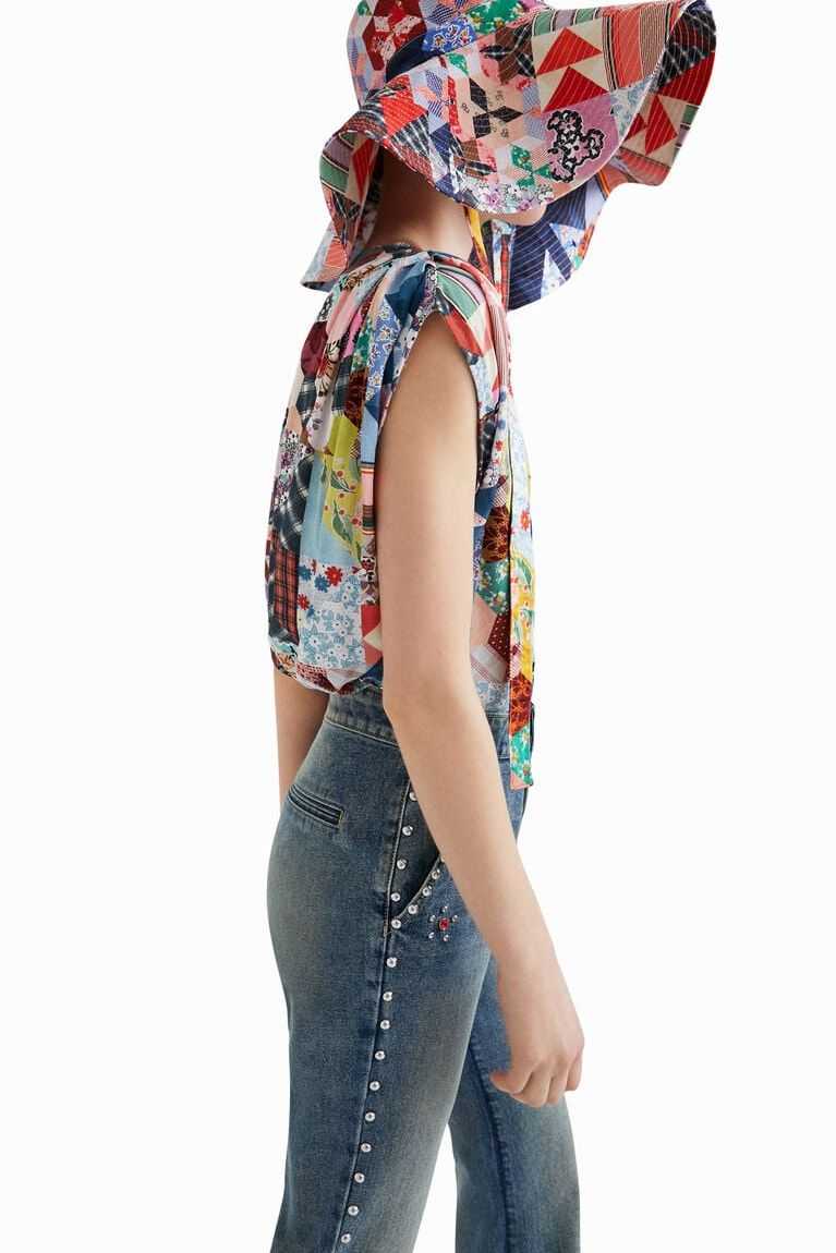 Desigual Johnson Hartig patchwork bodysuit Üstler Kadın | 627519-XWA