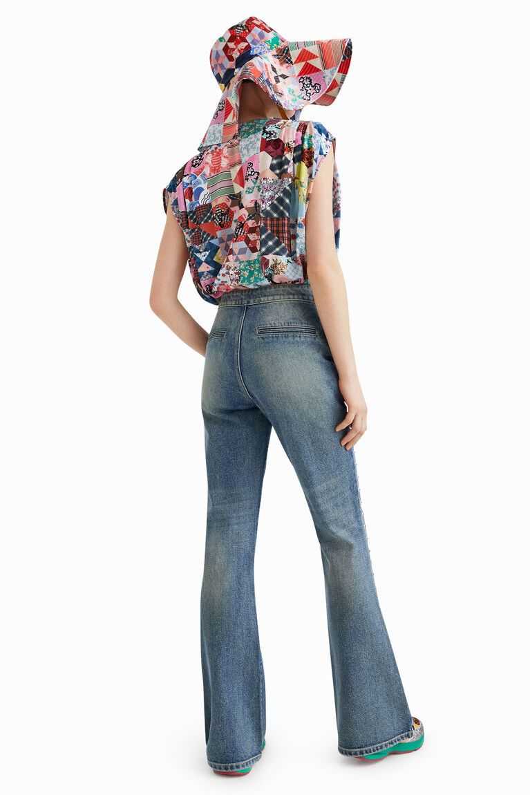 Desigual Johnson Hartig patchwork bodysuit Üstler Kadın | 627519-XWA