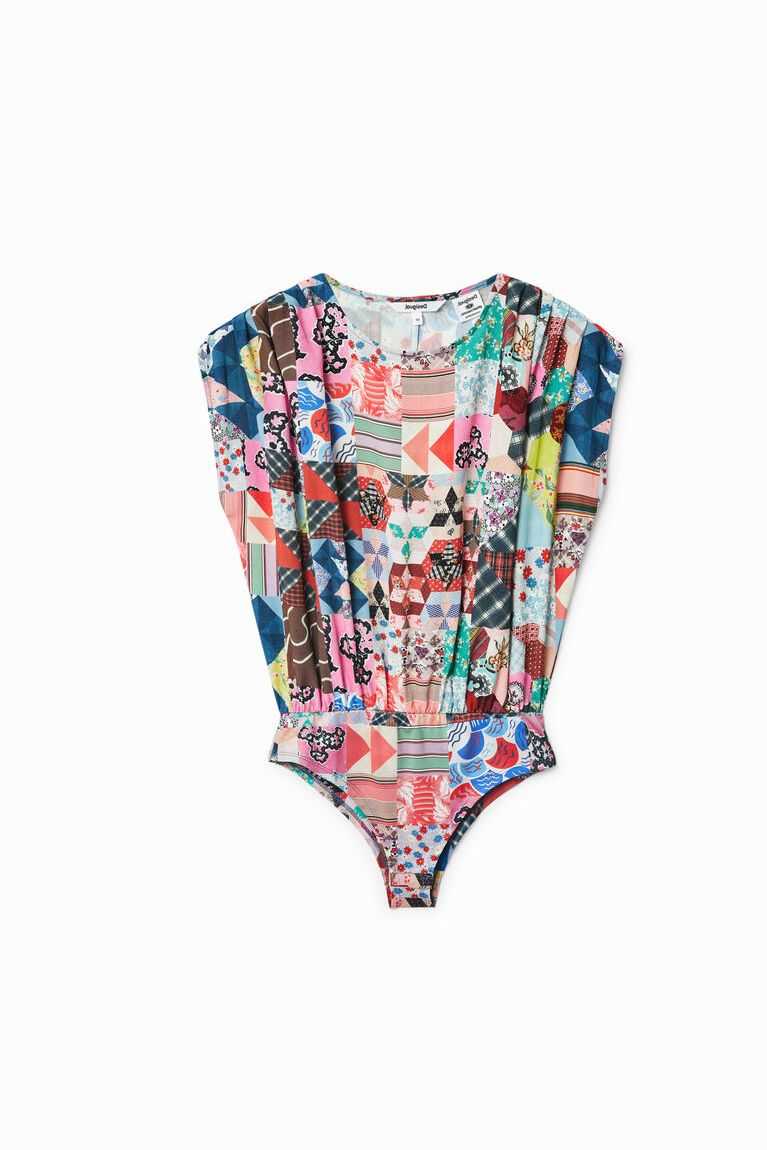 Desigual Johnson Hartig patchwork bodysuit Üstler Kadın | 627519-XWA