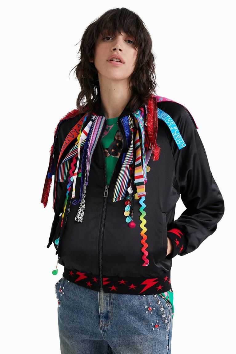 Desigual Johnson Hartig ribbon bomber Ceket Kadın | 956748-AGB