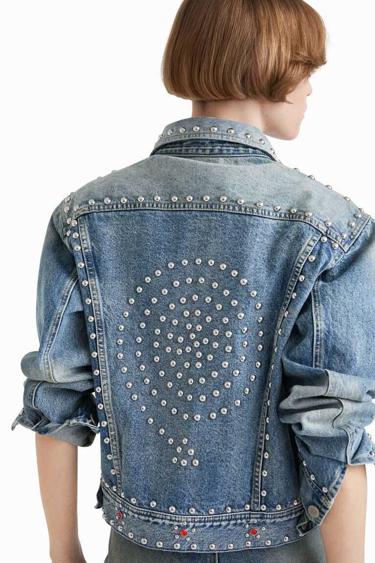 Desigual Johnson Hartig studded denim Ceket Kadın | 481530-HIA