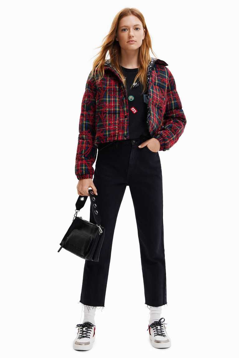 Desigual Kısa padded tartan Ceket Kadın | 347961-VSA