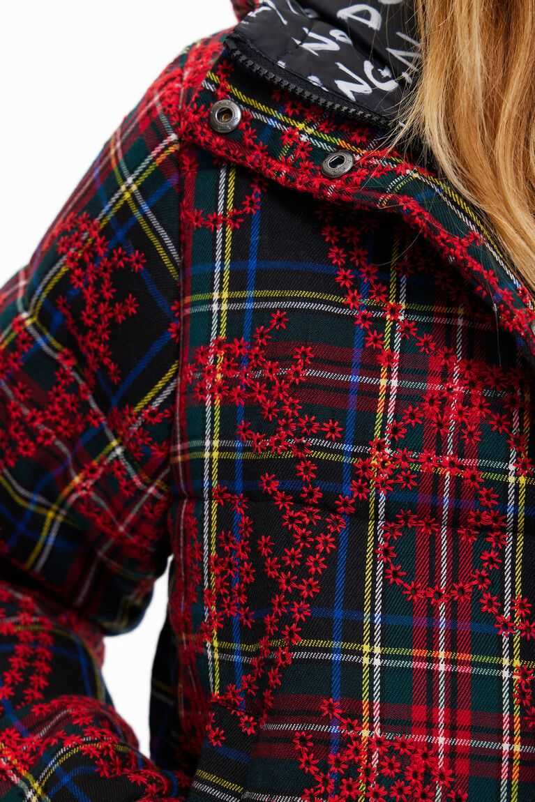 Desigual Kısa padded tartan Ceket Kadın | 347961-VSA