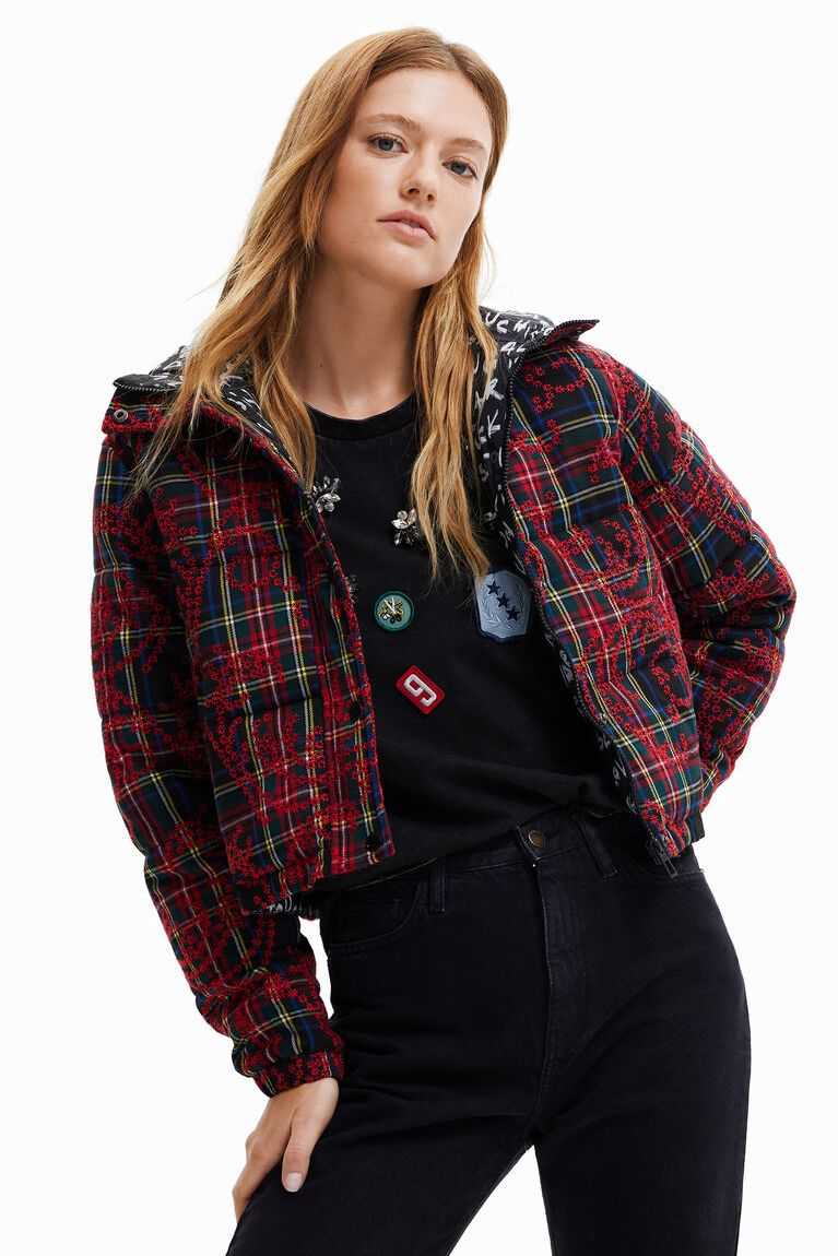 Desigual Kısa padded tartan Ceket Kadın | 347961-VSA