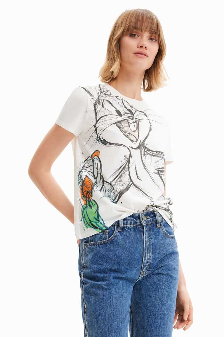 Desigual Kısa-sleeve Bugs Bunny Tişört Kadın | 241063-XEH