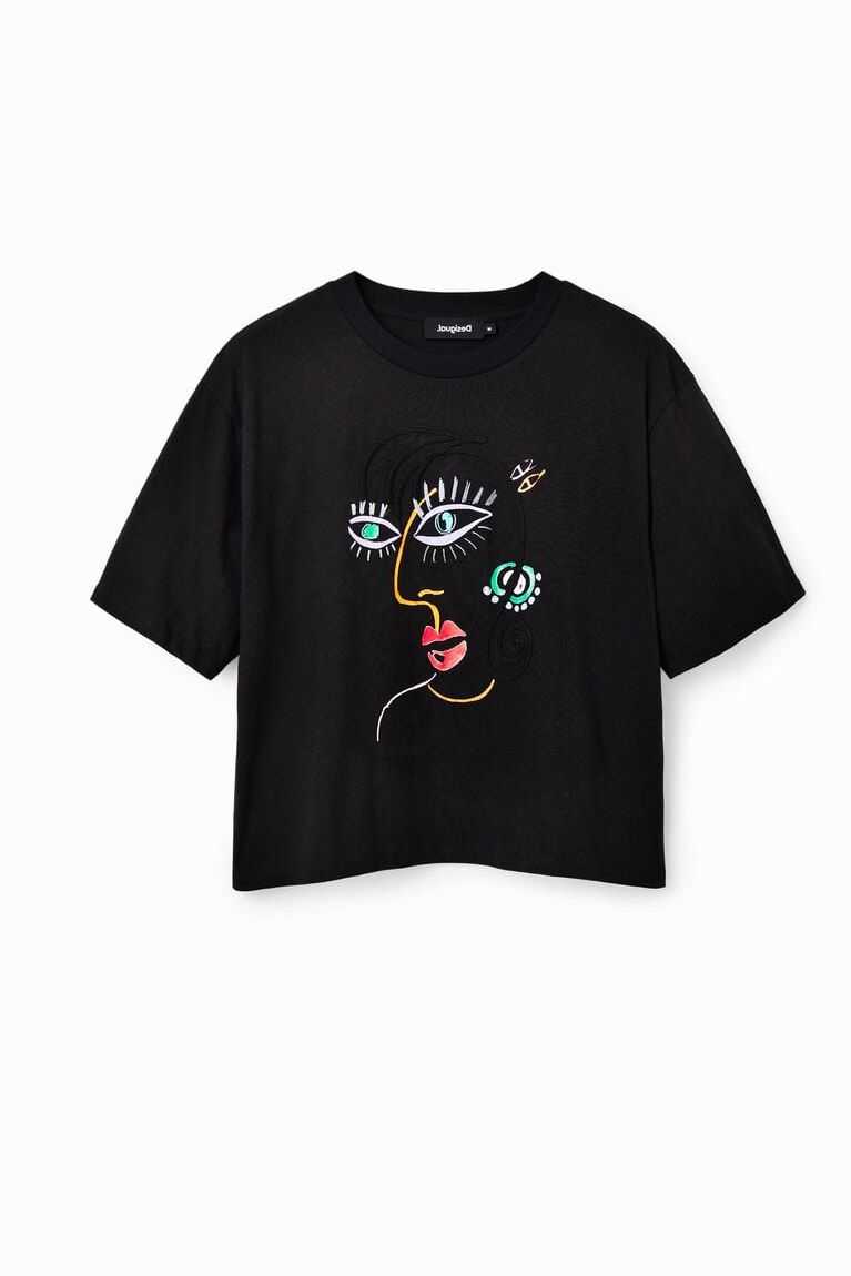 Desigual Kısa-sleeve face Tişört Kadın | 364572-QSH