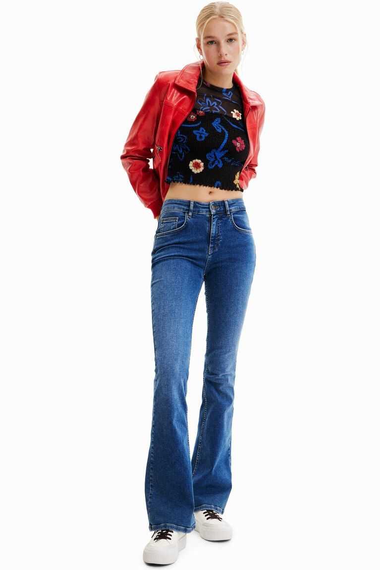 Desigual Kısa slim floral Tişört Kadın | 395047-SNZ