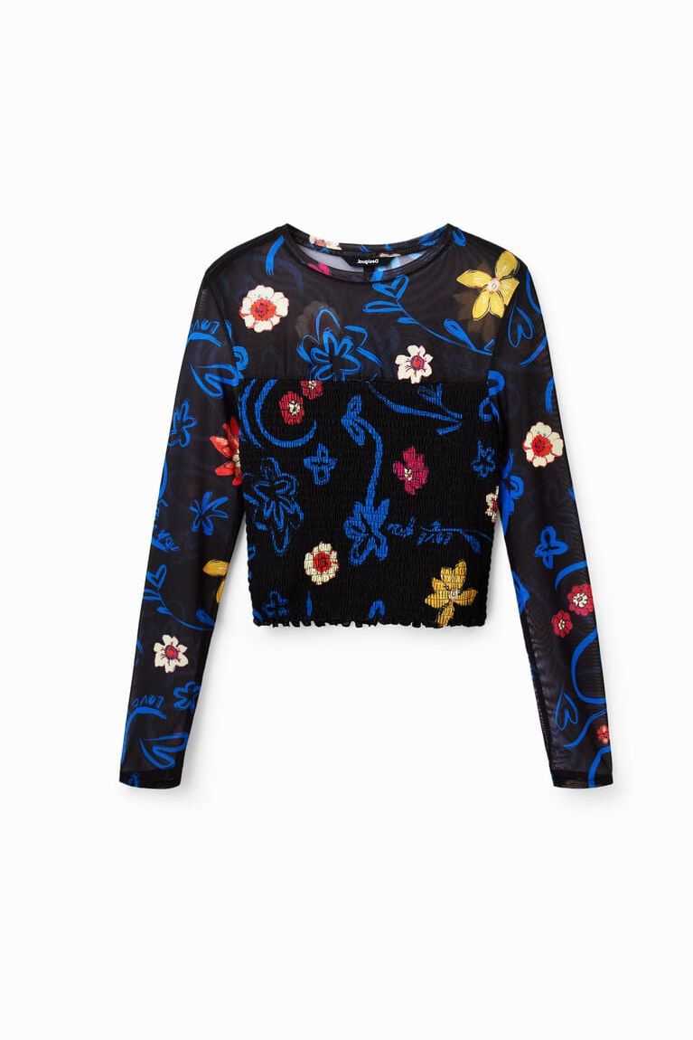 Desigual Kısa slim floral Tişört Kadın | 395047-SNZ