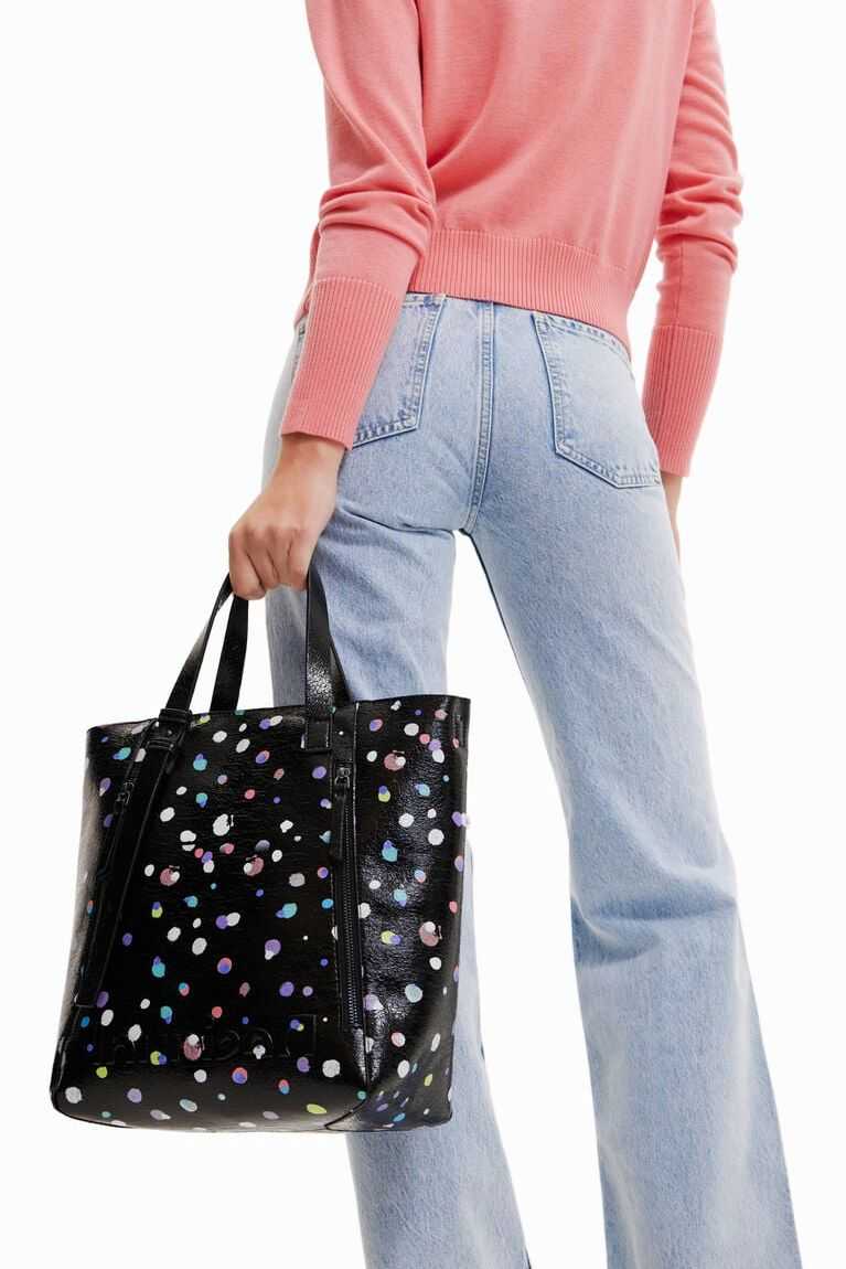 Desigual Large polka dot Tote Çanta Kadın | 908621-FEV