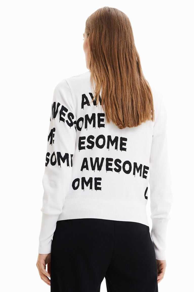 Desigual Life is awesome pullover Kazak Kadın | 489231-JRM