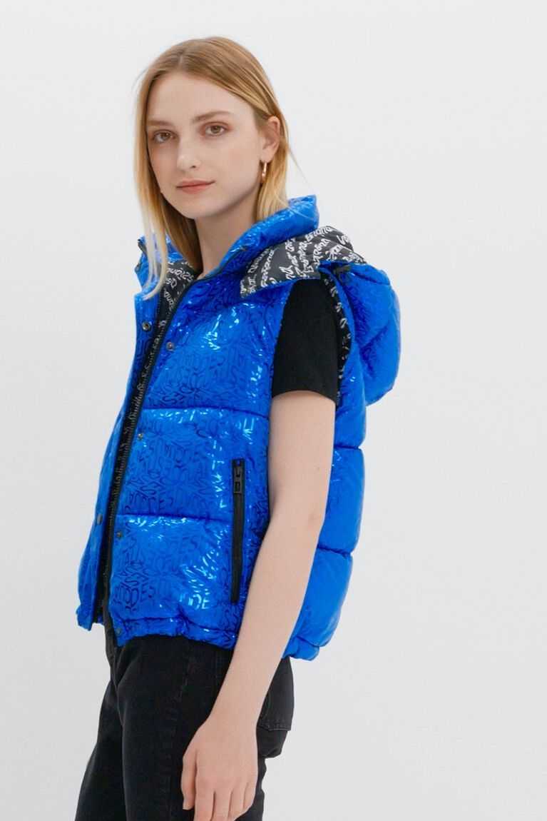 Desigual Logo quilted gilet Puffer Ceket Kadın | 671849-JIC