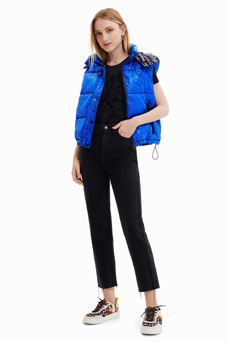 Desigual Logo quilted gilet Puffer Ceket Kadın | 671849-JIC