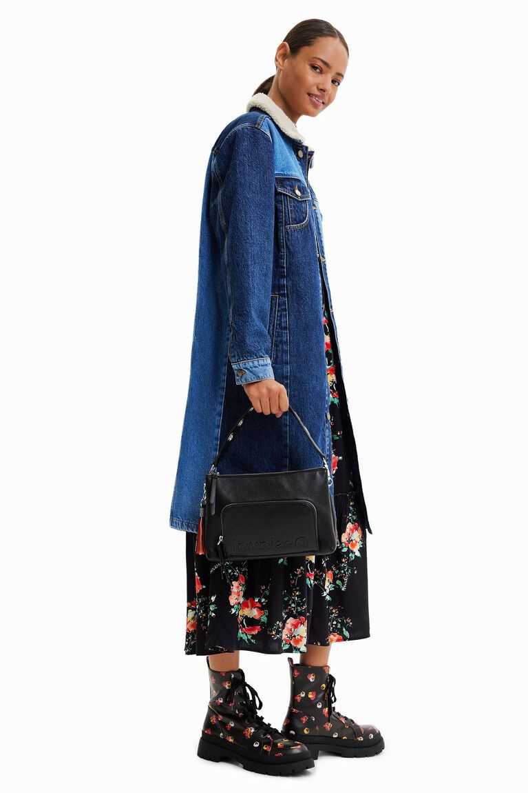 Desigual Long padded denim Ceket Kadın | 284759-HCJ