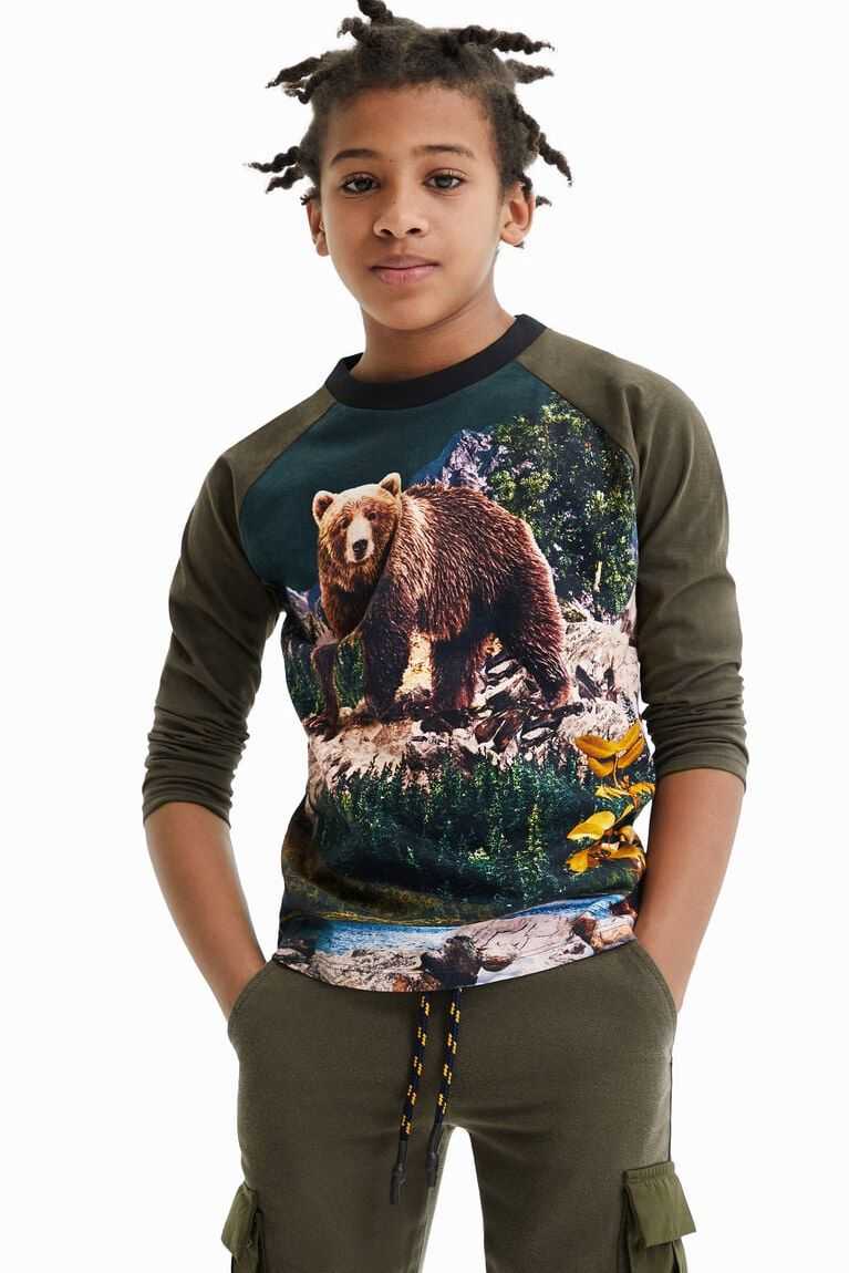 Desigual Long-sleeve bear Tişört Erkek Çocuk | 539180-NWV