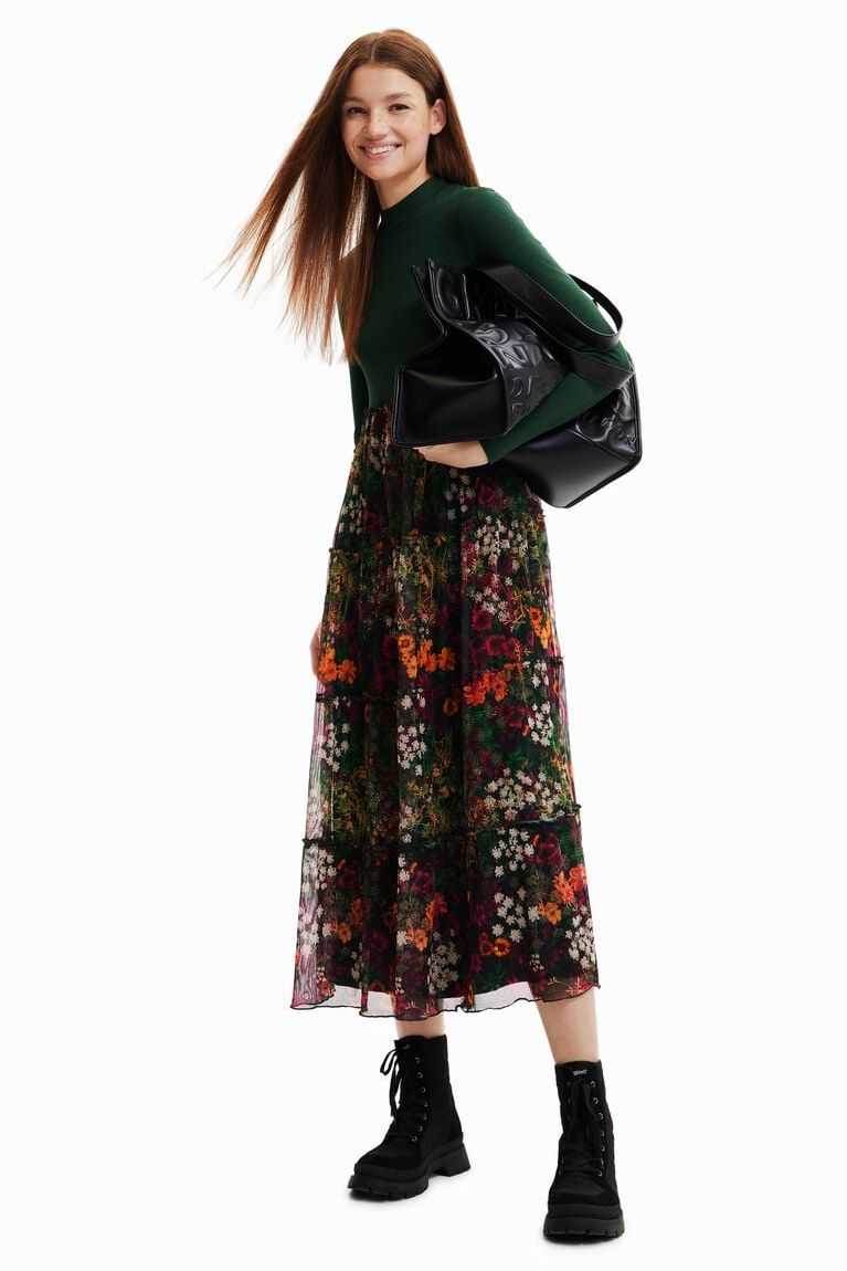 Desigual Long with tulle skirt Tulum Kadın | 247059-TEH