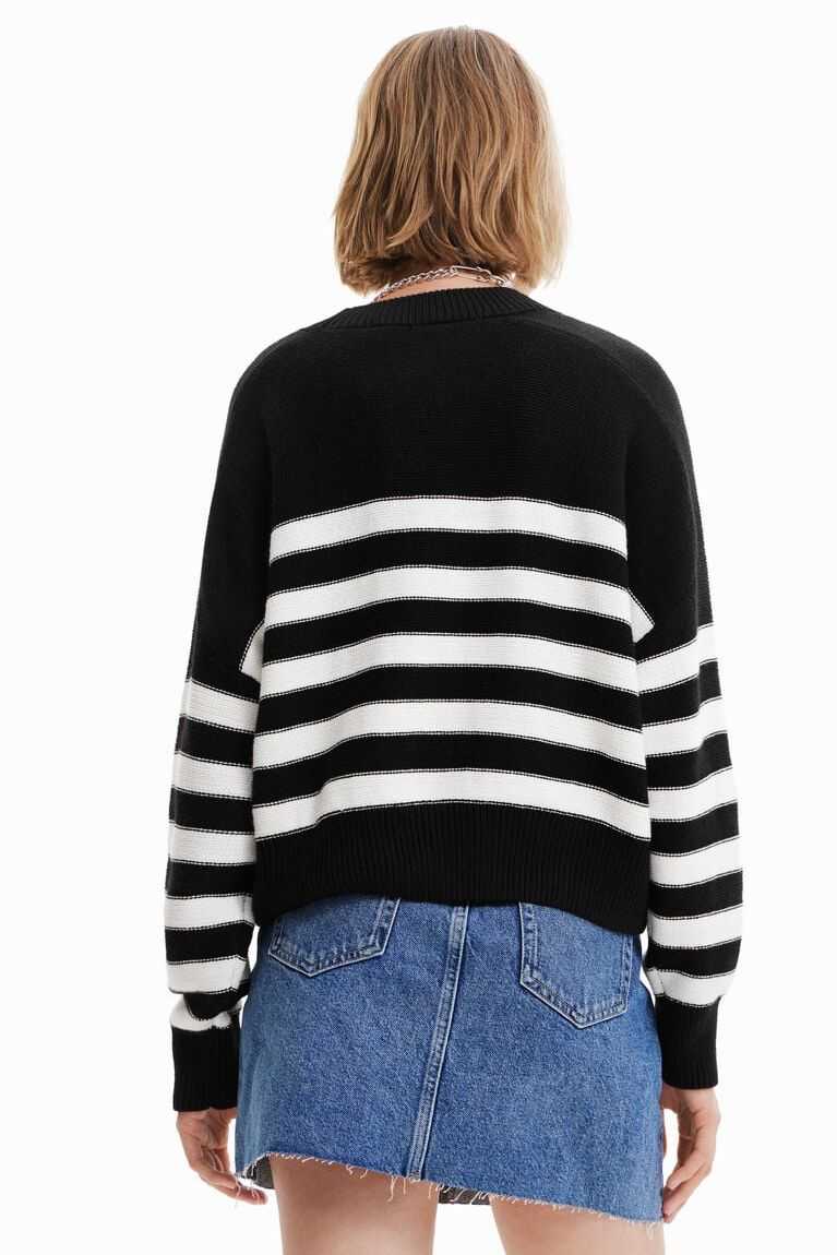 Desigual Loose-fit striped jumper Kazak Kadın | 048516-QPD