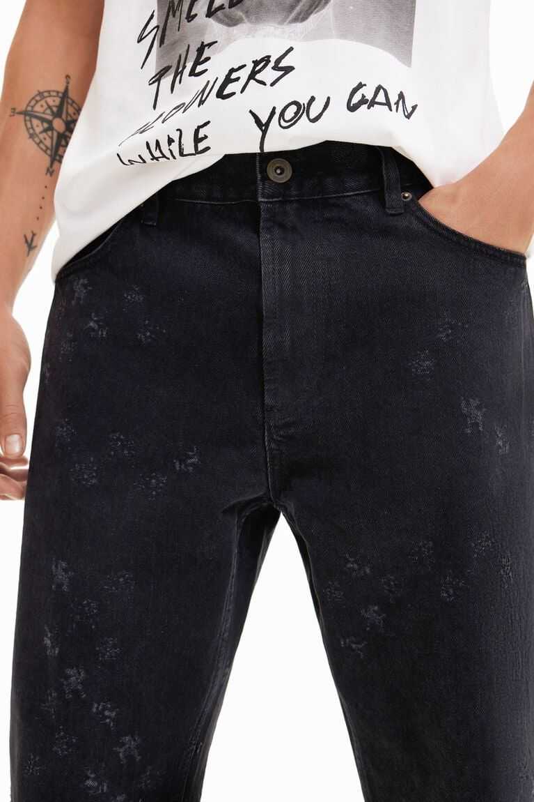 Desigual Loose laser-print jeans Pantolon Erkek | 023764-FME