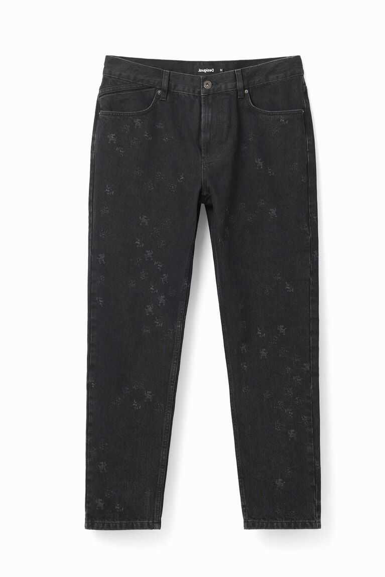 Desigual Loose laser-print jeans Pantolon Erkek | 023764-FME