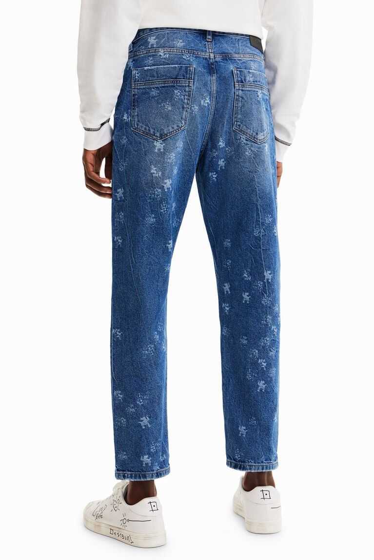 Desigual Loose laser print jeans Pantolon Erkek | 316487-FPO