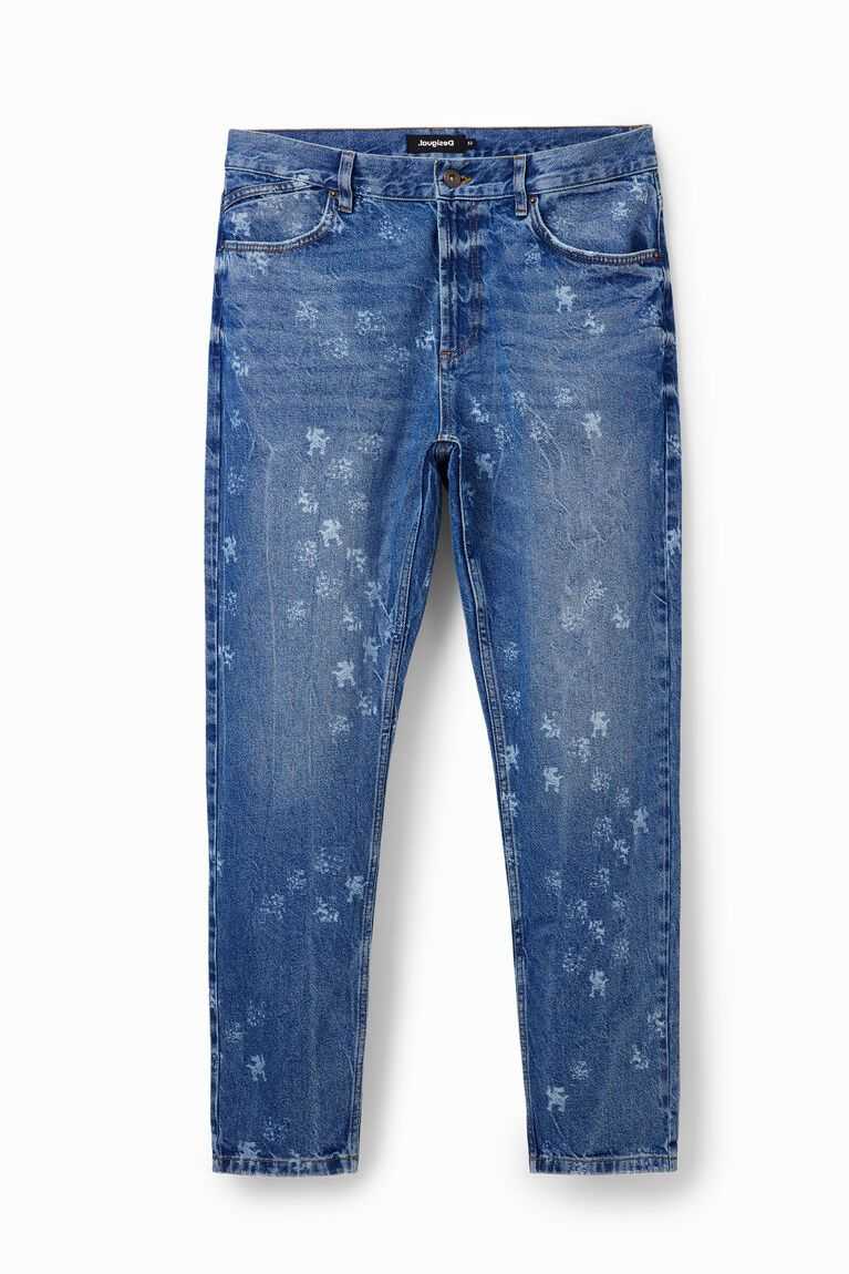 Desigual Loose laser print jeans Pantolon Erkek | 316487-FPO