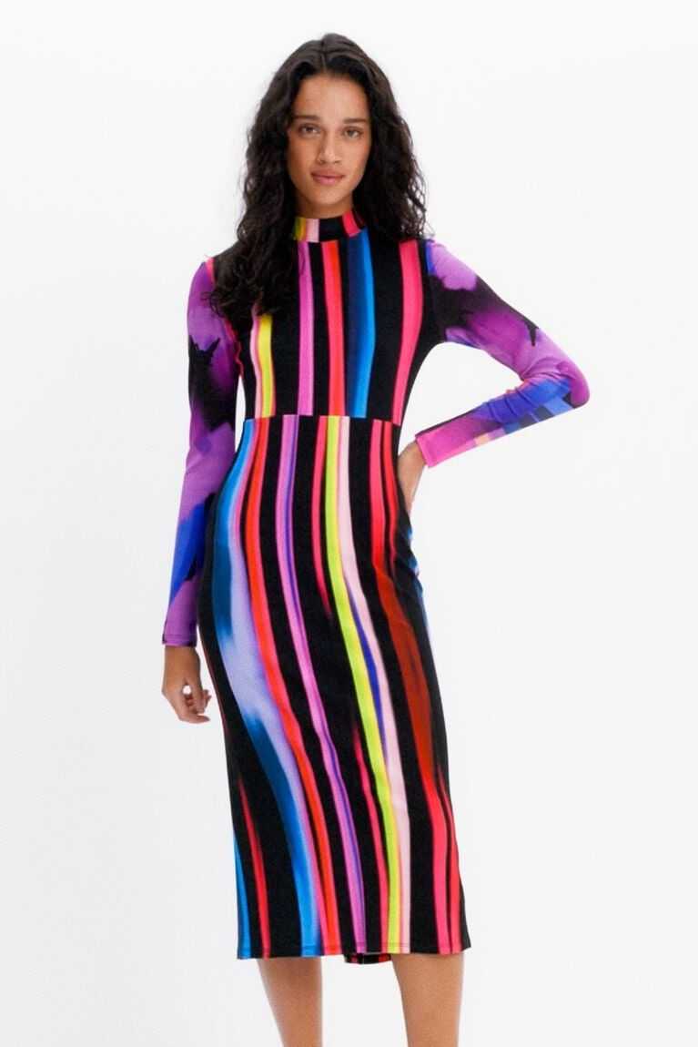 Desigual M. Christian Lacroix slim striped midi Tulum Kadın | 491327-UZW