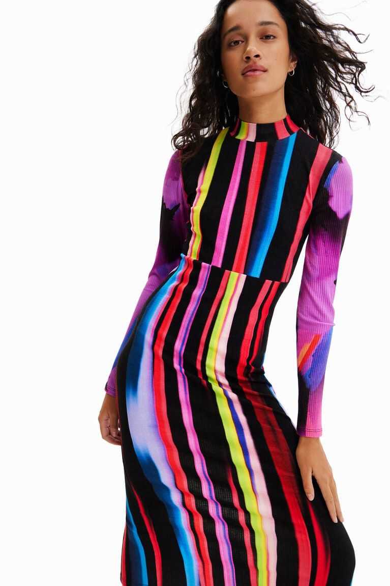 Desigual M. Christian Lacroix slim striped midi Tulum Kadın | 491327-UZW