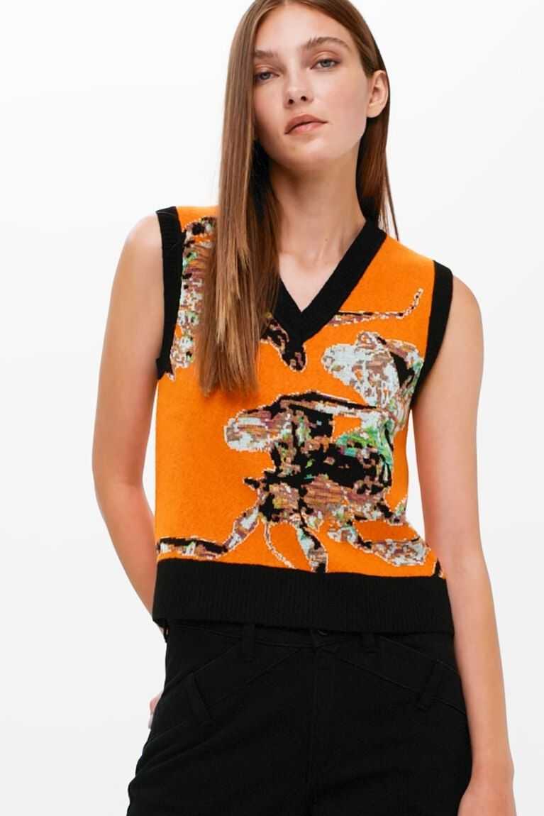 Desigual Maitrepierre knit mantis gilet Kazak Kadın | 210957-NLB