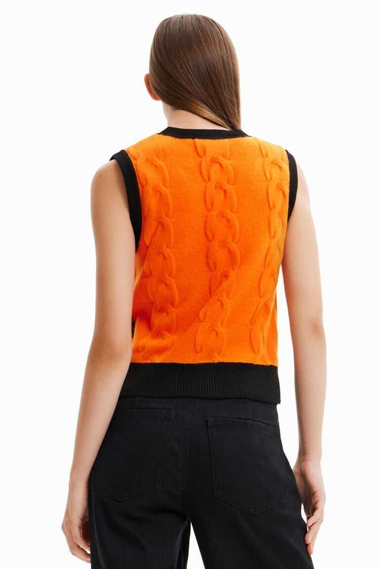 Desigual Maitrepierre knit mantis gilet Kazak Kadın | 210957-NLB