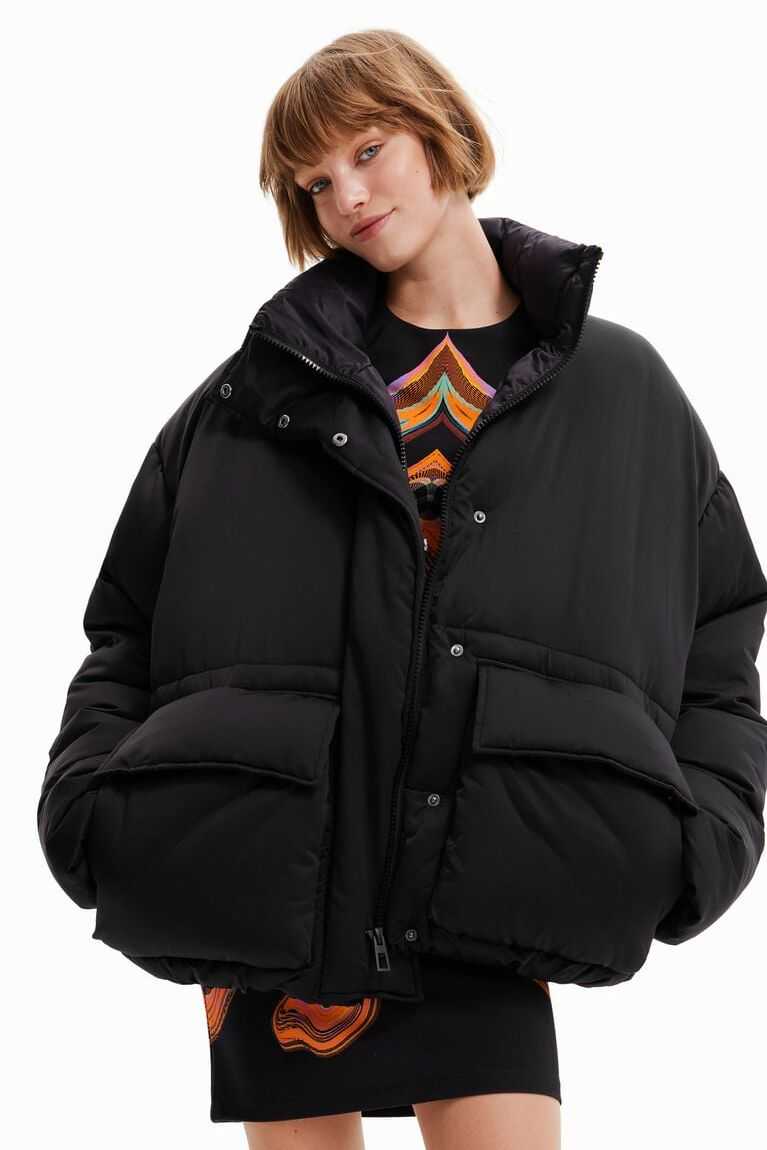 Desigual Maria Escote oversize padded Puffer Ceket Kadın | 841975-RFO