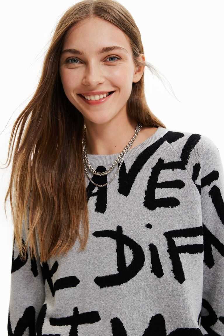 Desigual Messages pullover Kazak Kadın | 074618-CQE