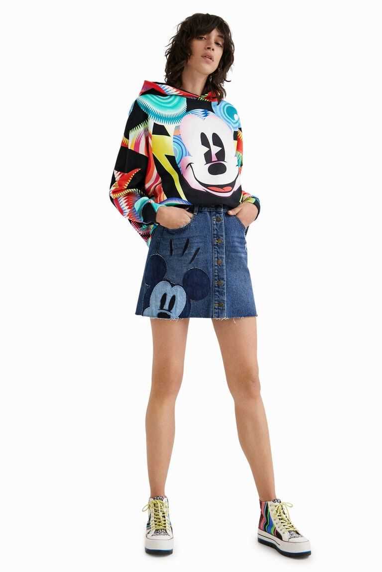 Desigual Mickey Mouse patchwork miniskirt Etek Kadın | 628194-BVY