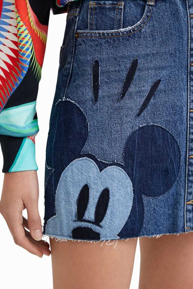 Desigual Mickey Mouse patchwork miniskirt Etek Kadın | 628194-BVY