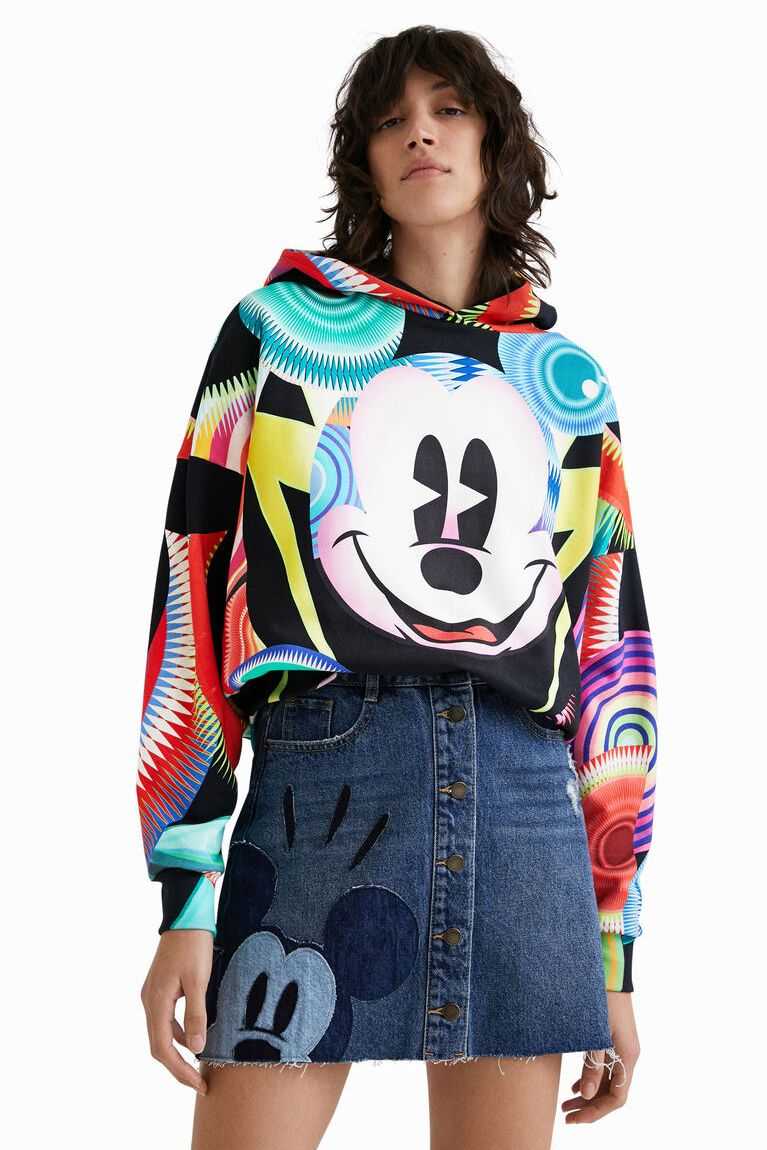 Desigual Mickey Mouse patchwork miniskirt Etek Kadın | 628194-BVY