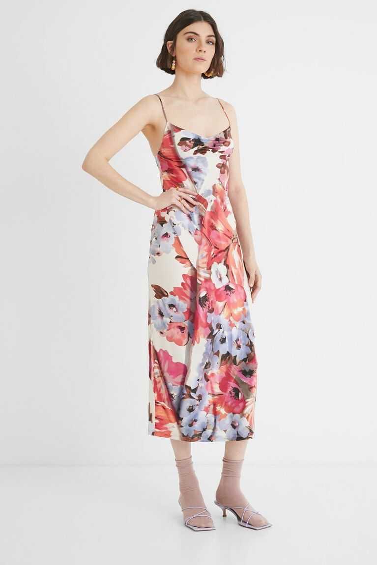 Desigual Midi-dress lingerie type Tulum Kadın | 234519-VKP